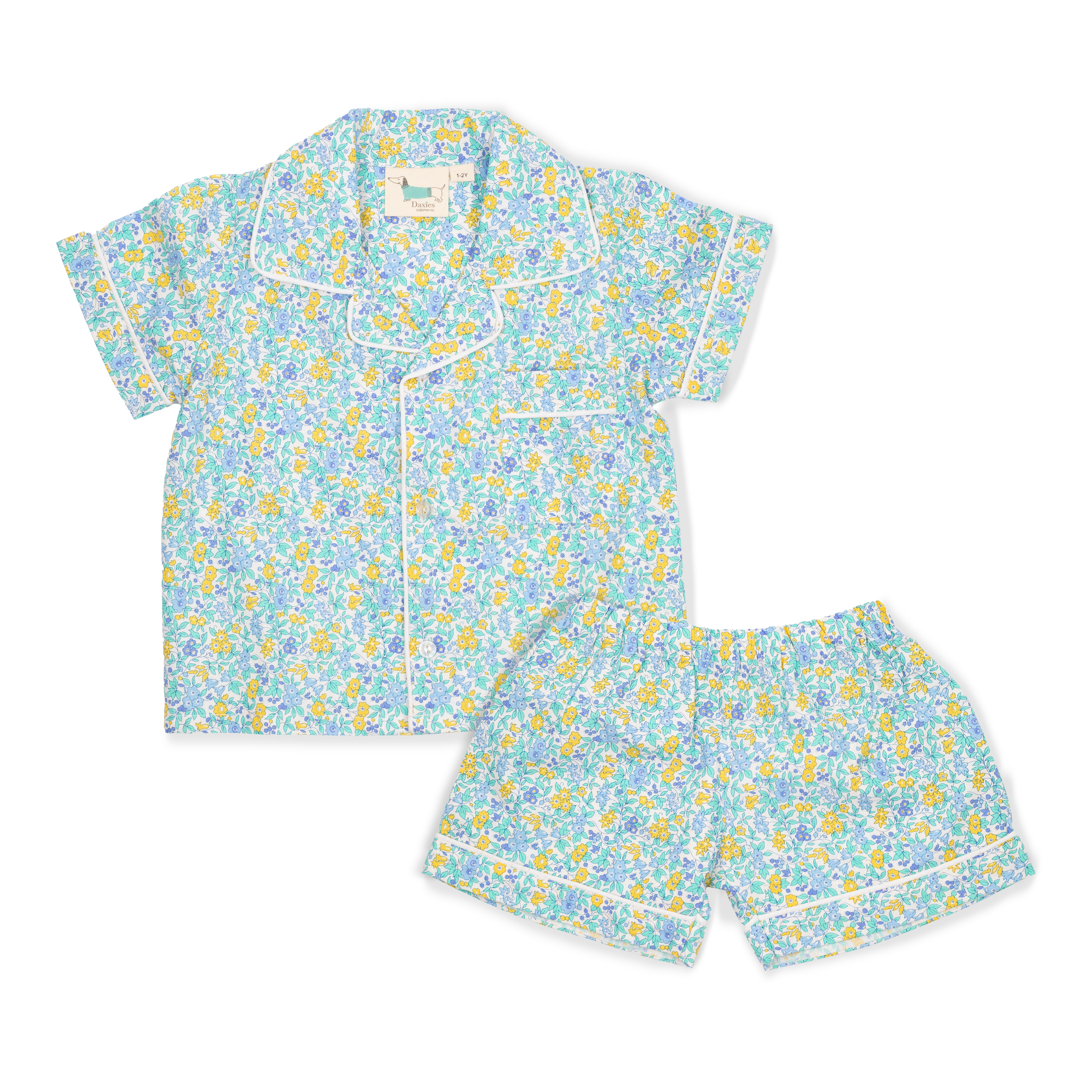 Liberty - Flower Show Sunrise Blue & Yellow